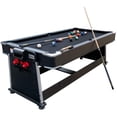 thumbnail image 6 of RACK Triad 7-Foot 3-in-1 Multi Game Swivel Billiard/Pool Table (Black Felt with Black Body), 6 of 10