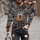 thumbnail image 1 of Amzcrzy - Sudadera Para Hombre, Estilo Casual, Cuello Redondo, Manga Larga, Para Halloween, Con Estampado De Moda, Color Negro, Talla 2Xl, 1 of 5