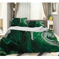 thumbnail image 1 of 3D Abstract Green Marble Texture Quilt Cover Set Bedding Set Duvet Cover, 1 of 3