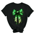 thumbnail image 4 of Fewfanhot Shirts for Women St Patricks Day Shamrock T-Shirts Happy Shirts Irish Clover Tee Tops, 4 of 5