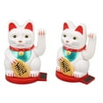 thumbnail image 4 of Chat Porte-Bonheur à Bras Oscillant, Base Rotative à Énergie Solaire avec Détection de Lumière, Porte-Richeur, Décoration de Chat Porte-Bonheur de 5 Pouces, Chat Porte-Bonheur à Bras Oscillant, 4 of 8