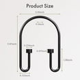 thumbnail image 5 of TABGIME Decorative & Sturdy Glide Brushed Matte Black Rustproof Metal Shower Curtain Rings U-Shaped Non-Slip Double Hooks, 12 Count-Decorative Cylinders, 5 of 5