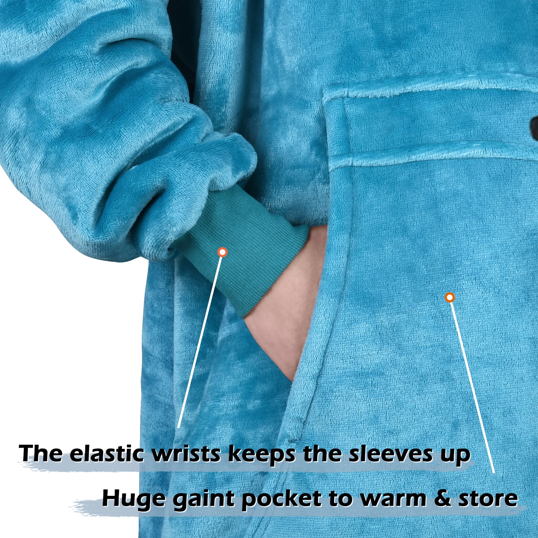 Tirrinia Extra long Oversized Hoodie Blanket Sweatshirt Comfortable Sherpa Giant Wearable Blankets Christmas Gifts for Adults Men Women Teenagers Wife Girlfriend Purple