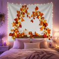 thumbnail image 2 of Maple Leaf Garland With Pumpkin on Wooden Shelf, Cozy Rustic for Nature Lovers, Autumn Harvest Decor Thanksgiving Gift Tapestry Wall Hanging for Living Room and Bedroom, 2 of 7