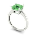 thumbnail image 2 of Solitaire Engagement Ring for Women - 2.5ct Simulated Green Diamond in 18K White Gold Promise Ring, 2 of 6