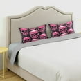 thumbnail image 5 of JSTEL Pink Skull Stars & Polka Dots Satin Pillowcase Queen Size Pillow Cases Envelope Closure Bed Pillow Cover, 20 x 30 inch, 5 of 9