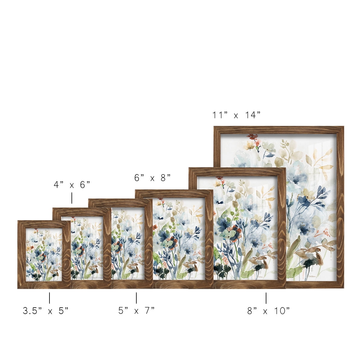 Holland Spring Mix -Framed Print w/glass-Walnut