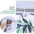 thumbnail image 4 of Cortina de ducha floral verde (72 x 72), cortinas de ducha de hojas tropicales de flores, juego de cortina de ducha impresa de tela de poliéster para baño con ganchos, 4 of 5