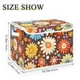 thumbnail image 5 of Yayeee Collapsible Cube Storage Bin with Lid Fabric Closet Decorative Basket with Handles, Blooming Flowers, 5 of 7