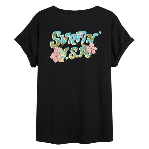 The Beach Boys - Surfin Usa - Juniors Oversized Graphic T-Shirt