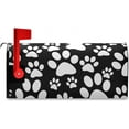 thumbnail image 4 of Black and White Dog Paw Prints Magnetic Mailbox Cover MailWraps Garden Yard Home Decor for Outside Oversized-25.4" x20.8"\u2026, 4 of 6