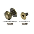 thumbnail image 3 of Unique Bargains 10mm Ball Head Stud Rivets Screw Back, 20Pack Round Head Button Nipple Rivet, Bronze Tone, 3 of 7