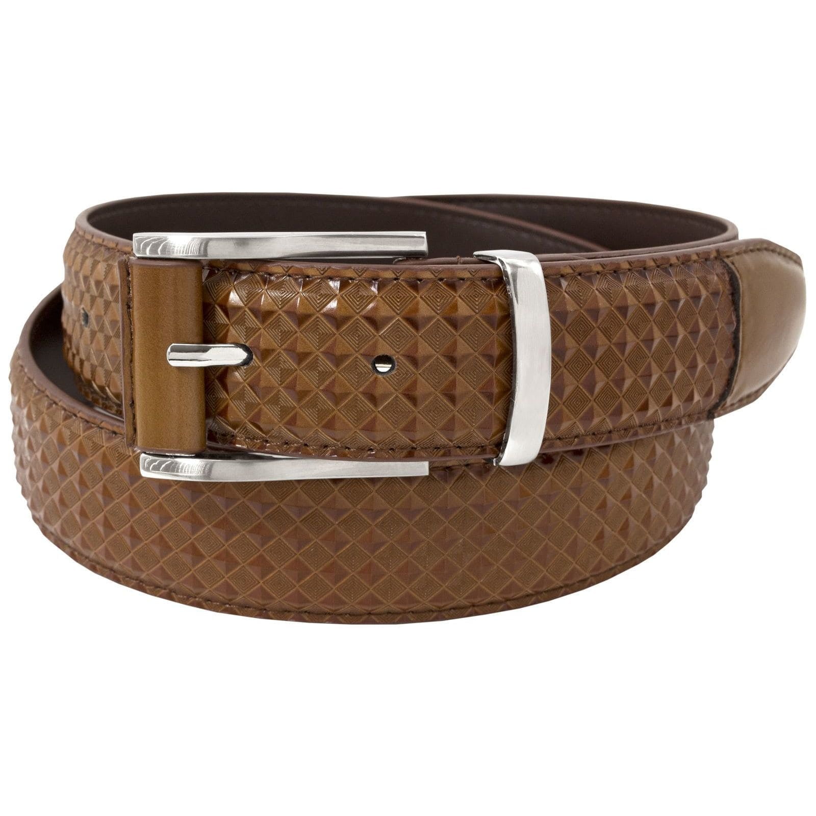 stacy adams cognac belt