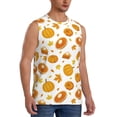 thumbnail image 2 of Fotbe Pumpkin Maple Leaves Men's Camiseta sin Mangas Estampada para Hombres, Playera Casual para Gimnasio, Entrenamiento, Playa-XX-Large, 2 of 7