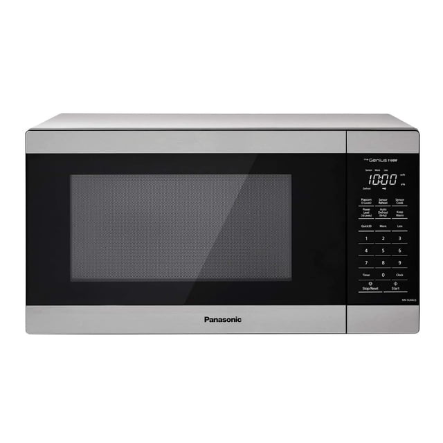 Panasonic NN-SU66LS Horno microondas para encimera con sensor Genius de 1100 W, cocción y descongelación automática, 1,3 pies cúbicos, acero inoxidable