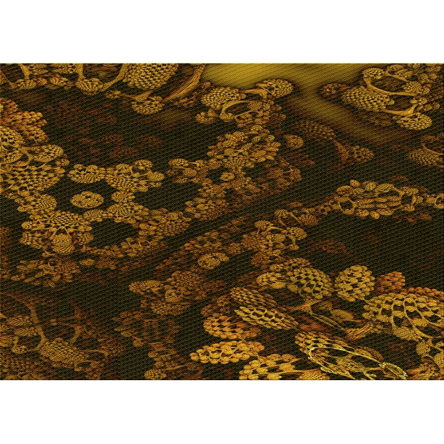 Ahgly Company Machine Washable Indoor Rectangle Transitional Black Brown Area Rugs, 7' x 10'