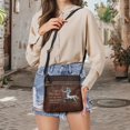thumbnail image 5 of HELLHERO Multiple Zipper Pockets Shoulder Bag for Weekend Trips Shopping, PU Leather Waterproof Women's Shoulder Crossbody Purse, Sagittarius Centaur Print, 5 of 7