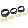 thumbnail image 3 of For Grand for Cherokee 2014-21 Black Aluminum Climate Volume Turn Knob Ring, 3 of 9