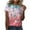 Pink, variant on Womens Clothes Tops Summer Casual, Women's Fashion Tops Printe Casual Loose Fit Tee Shirts Blouse Print Round-neck Shirt