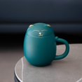 thumbnail image 2 of Taza de Té de Cerámica con Forma de Gato e Infusor de 13.5 oz en Color Verde como Regalo Ideal para Amantes de los Felinos, 2 of 5