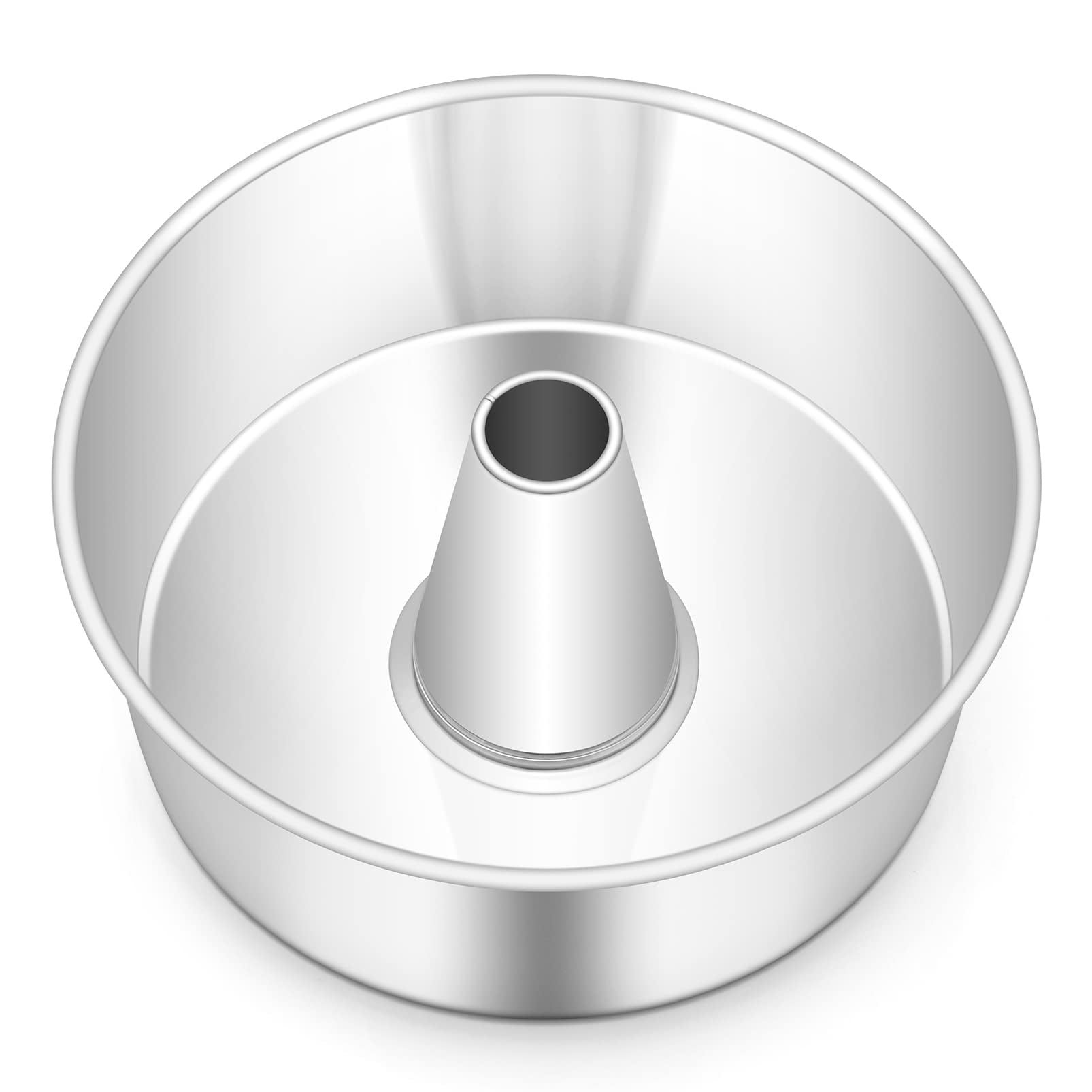 Wamarket 10 inch Angel Food Cake Pan, Stainless Steel Nontoxic Pound