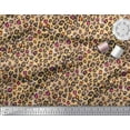 thumbnail image 3 of Soimoi Orange Cotton Cambric Fabric Leopard Animal Skin Print Fabric by the Yard 42 Inch Wide, 3 of 3