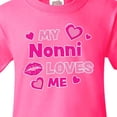 thumbnail image 4 of Inktastic Valentine's Day My Nonni Loves Me Hearts and Lips Youth T-Shirt, 4 of 5