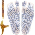 thumbnail image 1 of Foot Massage Socks with 2 Trigger Point Tools, Acupressure Reflexology Set, Toe Separator, Finger-Pressing Charts for Uncomfortable Feet (Men), 1 of 6