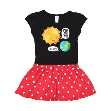 

Inktastic Happy Earth Day Earth and the Sun Gift Toddler Girl Dress