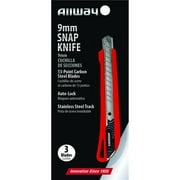 9mm Allway Tools KS13 K-Series 13 Point Deluxe Snap Off Knife, 3-Blades Pack