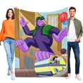 thumbnail image 1 of El Show del Gran Gorila Uva anti-pilling, suave, ligera, esponjosa y acogedora de lujo para hogar y cocina – Perfecta para niños y adultos,120X180cm, 1 of 6