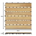 thumbnail image 3 of Costway 10 Azulejos de Madera de Acacia para Veranda de Interior y Exterior Marrón 30 x 30 x 2,5 cm, 3 of 10