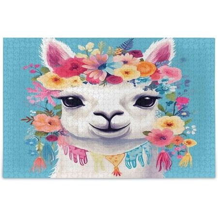 BESTKITTY Puzzle- Alpaca Jigsaw Puzzles,1000 Piece Puzzles for Family - Fun Intellectual Decompressing Educational Games(177)