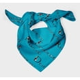 thumbnail image 3 of Bimba Blue Quotes Text Pure Silk Printed Head Bandanas Summer Neck Wrap Scarf 40 x 80 Inches, 3 of 6