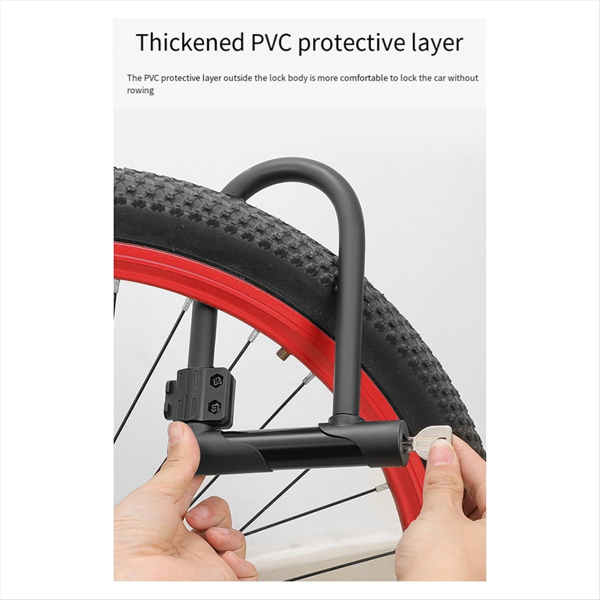 Simple Portable Bicycle U-Shaped Lock Anti-Theft Lock Anti-Hydraulic Shear Mountain Bike Riding Equipment