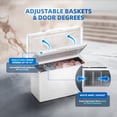 thumbnail image 4 of Chest Freezer 20 Cu.Ft. 2 Removable Baskets Deep Small Compact Freezer Top Door 7 Temperature Control from -13℉-14℉ Energy Saving White, 4 of 7