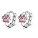 thumbnail image 4 of Pendientes de cobre Jumpingount joyería de moda mano de obra fina dulce regalo cierre de piel ligero Rosa, 4 of 6