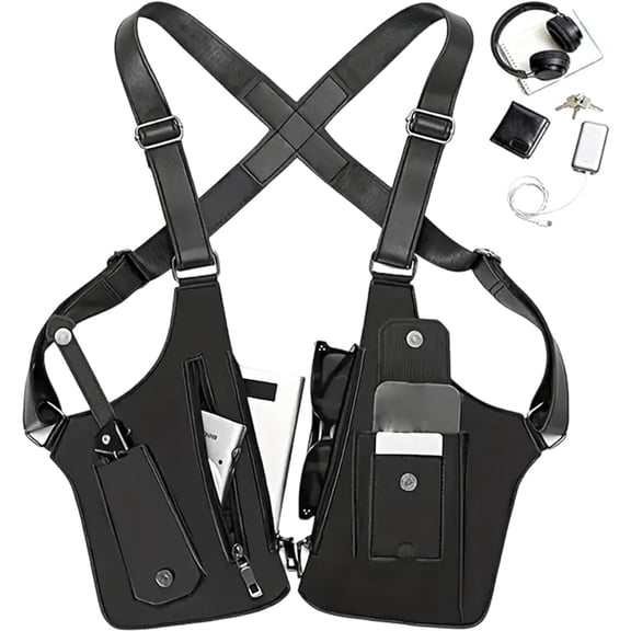 Premium Leather Adjustable Underarm Shoulder Bag,Double Shoulder Armpit Bag,Leather Shoulder Bag,Underarm Shoulder Bag for Men