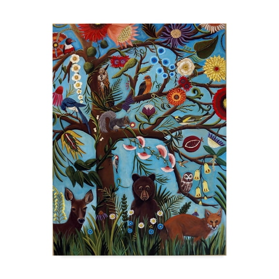 Trademark Fine Art 'Tree of Life Animals' Canvas Art by Catherine A Nolin