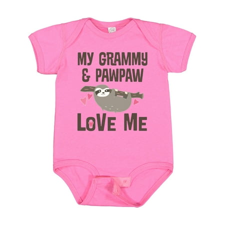 

Inktastic Grammy and Pawpaw Sloth Gift Baby Boy or Baby Girl Bodysuit