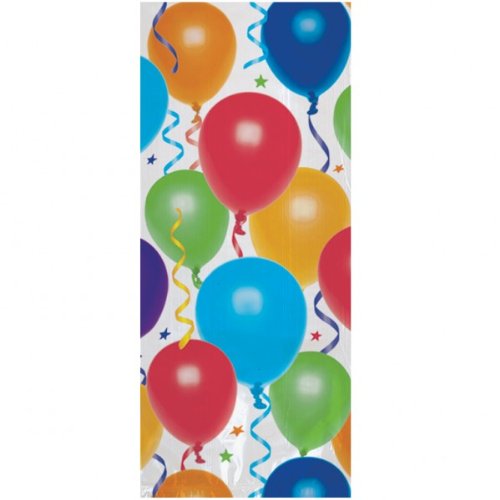 Amscan Festive Balloon & Stars Large Party Bags (20 Count), 11-1/2 x 5 ...
