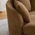 thumbnail image 5 of CKEASEAN 73.8" Cozy 2-Seater Curved Cloud Couch with Cushion & Wood Frame, Modern Plush Chenille Curved Loveseat Sofa, Comfy Deep Seat Sofa for Living Room, Apartment, Small Spaces, 5 of 12