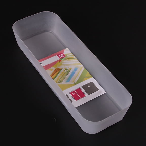 White Plastic Drawer Organizer Tray Utensil Holder for Kitchen Silverware Cutlery Storage