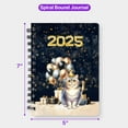 thumbnail image 5 of Happy New Year British Shorthair Welcome 2025 Balloon Firework Party Spiral Bound Journal Cat Lover Kitten Owner Gifts 5x7in Spiral Notebook - 01014, 5 of 5