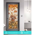 thumbnail image 5 of Window Privacy Film Thanksgiving Fall Pumpkins Stained Glass Window Film Decorative Sun Block Window Cover Cute Dog Maple Leaves Retro Window Clings Static Adhesive Sticker for Bathroom 19.6"x39.3", 5 of 7