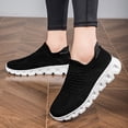 thumbnail image 3 of Womens All-Season Geometric Pattern Road Running Shoes - Lightweight, Breathable, Motion-Control Stability Sneakers for Comfortable Outdoor Travel Walking and Sports, 3 of 5