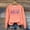 Orange, variant on Babysbule Christmas Shirts for Women Printed Round Neck Long Sleeved Loose Fitting Sweater Tops Fashion