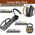 thumbnail image 2 of AYAMAYA 4 Pack Bike Rack for Garage Wall Mount, Vertical  Bike Storage Bicycle Hanging Hooks with Screws - Holds up to 67 lb, Black, 2 of 9