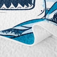 thumbnail image 5 of meiyoeat Cute Shark Quilt Full,Kawaii Ocean Animal Full Bedspread Sets For Boys Kids,3 Pieces, 5 of 7