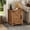 Reddish Brown, variant on Kicctian Bedside Table with USB Charging Station, 18'' Spacious Tabletop,Adjustable Shelf, Bedside End Table for Bedroom & Living Room,White